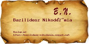 Bazilidesz Nikodémia névjegykártya